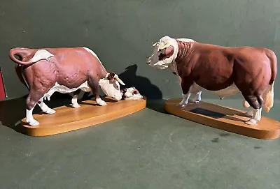 Buy Beswick Hereford Bull A2574 With Hereford Cow And Calf A2649  Connoisseur Range • 295£