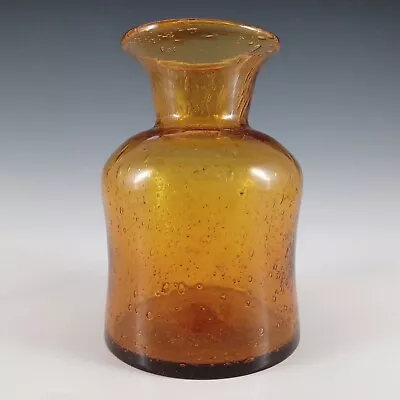 Buy SIGNED Kosta Boda Bubbly Amber Glass Vase Erik Hoglund #H832 • 75£