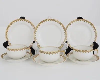Buy Vtg Set Of 3  The Monaco  Haviland Cups, Saucers And Bread Plates • 77.21£
