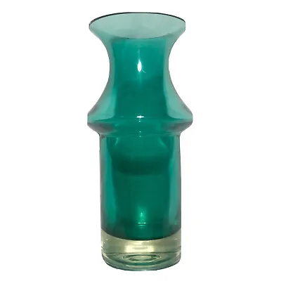 Buy Riihimaki Turquoise Cased Vase Lasi Oy By Tamara Aladin Finland 1967 • 40£