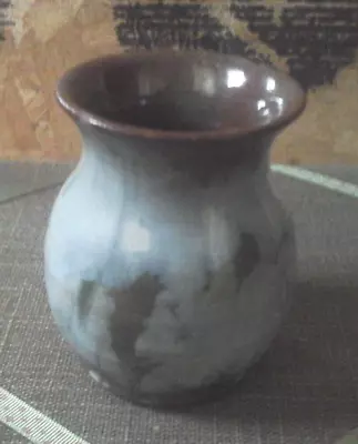 Buy Ewenny Studio Pottery Wales Mottled Grey Brown Vase 9 Cm / 3.5 Inch High Chipped • 1£