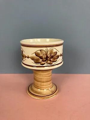 Buy Vintage Jersey Pottery Candle Holder, Candlestick, Beige, Floral, Church Candle • 14.99£