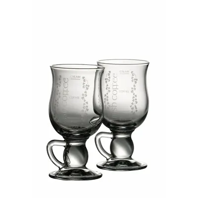 Buy Galway Crystal Set Of 2 Irish Coffee Glasses Gift Boxed Ideal Gift • 32.99£