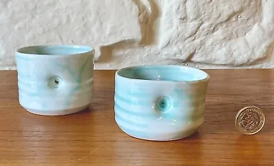 Buy Pair Of Stunning Pale Turquoise Tealight Holders By Gemma Wightman • 15£