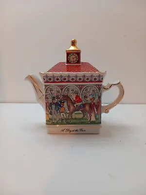 Buy SADLER Teapot Championships A Day At The Races Vintage VGC • 29.99£