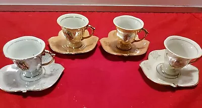 Buy Vintage Set Of 4 China Child's Tea Cup And Saucer Pocelian Espresso Cup Set • 37.47£