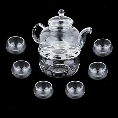 Buy Teapot Set Flower Borosilicate Glass Heat Resistant Strainer Decoration For Home • 22.99£