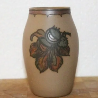 Buy L Hjorth Scandinavian Pottery Art Deco 1930s Vase Danish Conkers • 56£