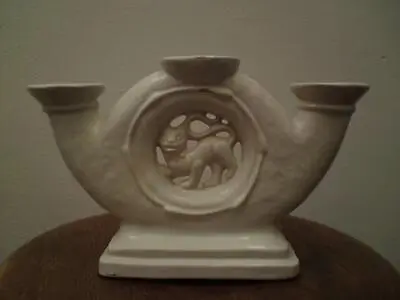 Buy 1950s L Hjorth Danmark Danish Keramik Stoneware Pottery Candle Holder 671 • 35£