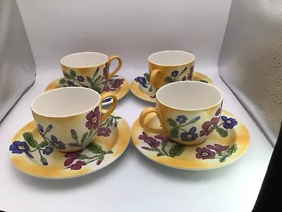Buy Poole Pottery Primula Tea Set, 4x Cups, 4x Saucers • 9.99£