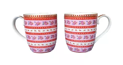 Buy Two Small Floral Porcelain Happy Coffee Mugs For Happy People. PIP Studios • 13£