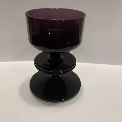 Buy Wedgewood  Amethyst Sheringham Glass Candlestick By Ronald Stennet Wilson • 44.99£
