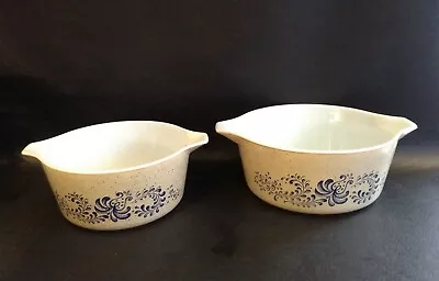 Buy Vintage Pyrex Corning Homestead Casserole Dishes X 2 • 14.50£