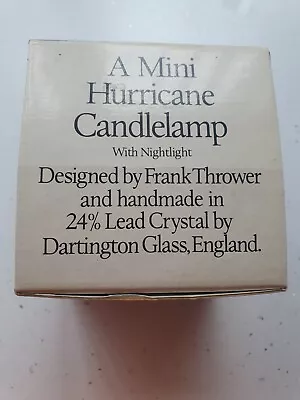 Buy Dartington Glass/Crystal FT398 Hurricane Suzy Mini Candlelamp By Frank Thrower • 6£