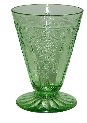 Buy Hocking Cameo Green Depression Footed Juice • 48.20£