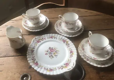 Buy Royal Stafford Patricia Afternoon Tea Room Set 3 X Cup / Saucer / Plate &Creamer • 19.99£