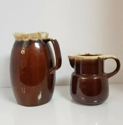 Buy Hull Pottery Brown Drip Glaze 9  Antique Pitcher USA/ Oven Proof/ &132 McCoy  • 26.98£