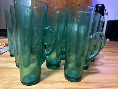 Buy Vintage 1930’s Green Handled Drinking Glass 9  Tall For Collins, Sundae, Etc. • 10.40£
