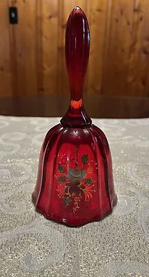 Buy Hand Painted. Signed By Artist. Fenton Ruby Red Bell • 16.87£