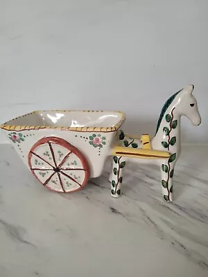 Buy Mid Century Italian Horse And Cart Figurine Planter • 19.99£