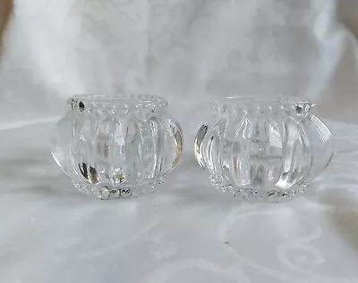 Buy 1 X Pair Of Chic Antique Denmark Glass Candle Holders • 5£