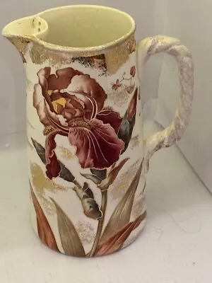Buy Vintage Cauldon Ware England Porcelain Pitcher Flowers Orchid 21.5cm • 111.21£