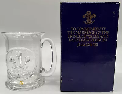 Buy Vintage 1981 Dartington Glass Tankard Limited Edition 2629 Charles Diana Wedding • 3.25£