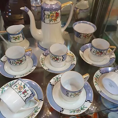 Buy Pretty Hand Painted And Gilded Rimmed Noritake  Coffee Set • 95£
