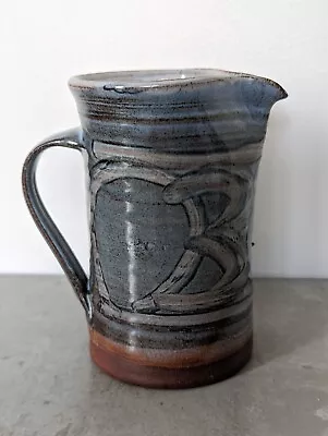 Buy Vintage 1970s Liz Teall Pumphouse Studio Pottery Creamer Jug Pot Vase Blue Avon • 22£