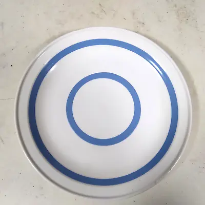 Buy Retro Mid Century Carrigaline Pottery Blue Banded COLLEEN 9  Dinner Plate • 5£