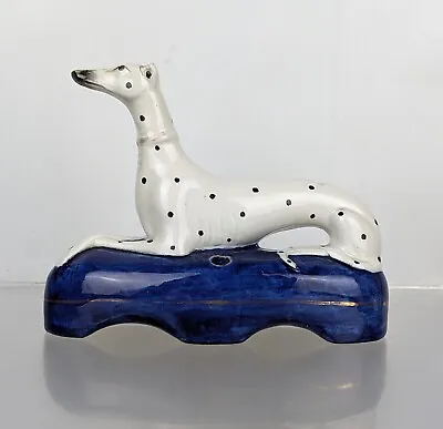 Buy Antique Staffordshire Pottery Greyhound Whippet Dog Pen Holder Victorian C1860 • 59.95£