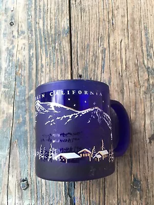 Buy Mammoth Mountain California Tempered Cobalt Glass Satin Collectible Mug /cup • 18.85£