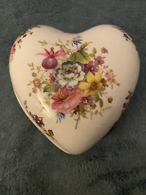 Buy Hammersley Miniature Heart Shaped Trinket Box  - Fine Bone China  • 1.99£