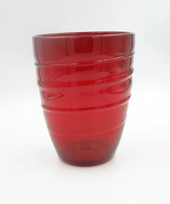 Buy Vintage Whitefriars Ruby Ribbon Trail Vase, G. Baxter 7  #9030 • 27£