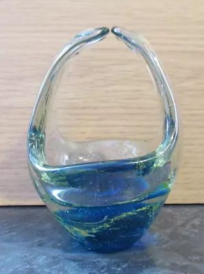 Buy VGC Malta House Glass Basket / Blue & Green 11cm • 6.99£