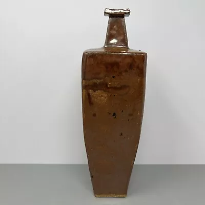 Buy Joanna Wason For Leach Pottery Stoneware Vase With Tenmoku Glaze 27cm Tall #1511 • 130£