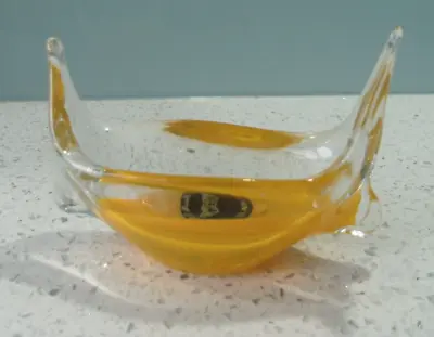 Buy Mtarfa Glass Luzzu Boat Yellow Good Condition With Original Sticker & Signed • 9.99£
