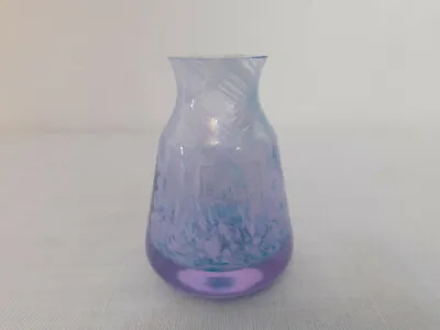 Buy Flower Vase Caithness Blue / Purple Hue Art Glass Swirl Small Bud Vase • 13.50£