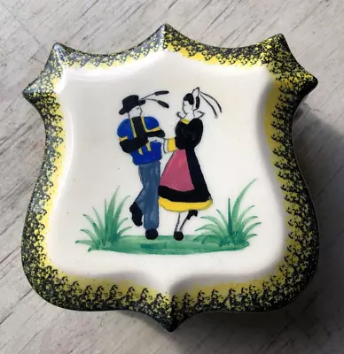 Buy Quimper Pottery Henriot Design French Lidded Dish, Vintage • 28£