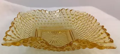 Buy Westmoreland Hobnail Glass Bowl Ashtray Amber Depression Ruffle Edge Vintage USA • 26.54£
