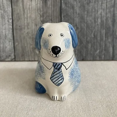 Buy Rye Pottery Dog Blue With Stripe Tie • 29.99£