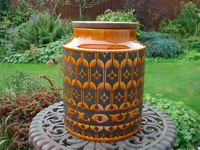 Buy Hornsea Pottery Heirloom Pattern Large 8” Flour Storage Jar  In Autumn Brown • 20£