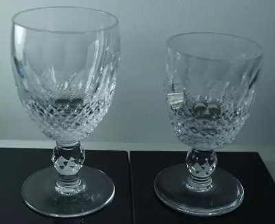 Buy Vintage WATERFORD Crystal Cut COLLEEN His & Hers Wine Goblets Glass Signed • 44.95£