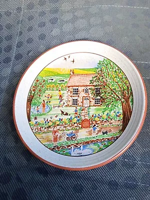 Buy VINTAGE RETRO PURBECK POTTERY Farm House Countryside SCENE Plate • 8.50£