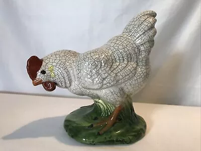 Buy Vintage Looking Pottery Chicken Statue Figure Bird Ornament • 8.99£