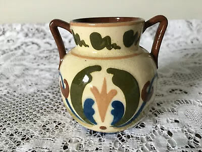 Buy Vintage Watcombe Torquay Ware Motto Vase With Handles - Scandi Design • 12£