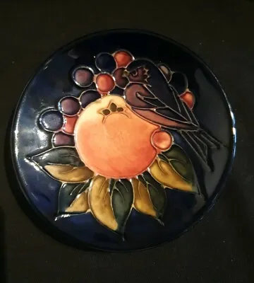 Buy Moorcroft Pin Dish By Karen Gibson - Sally Tuffins Finches In Fruit Tree  C1994 • 65£