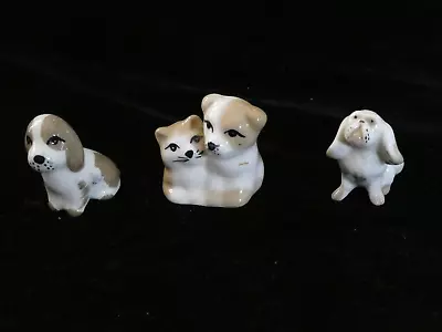 Buy Szeiler Pottery Dog And Cat Figurine, Tiny Spaniel And USSR Pottery Pekinese Dog • 28£
