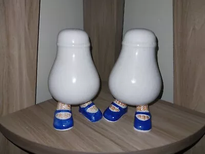 Buy Carlton Ware Walking Salt & Pepper Pots Original Plugs 12cms High.  Crazing ! • 25£
