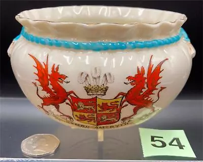 Buy WH Goss Crested China - Bagware Bowl - Arms Of Wales • 17.50£